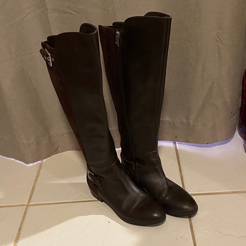 Marc Fisher Dark Brown Heeled Boots